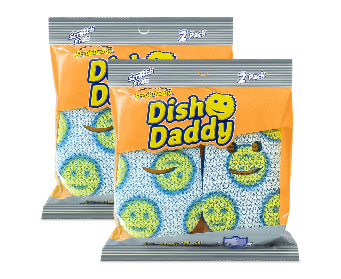 2 x Scrub Daddy Dish Daddy Scour Replacement Heads 2-Pack