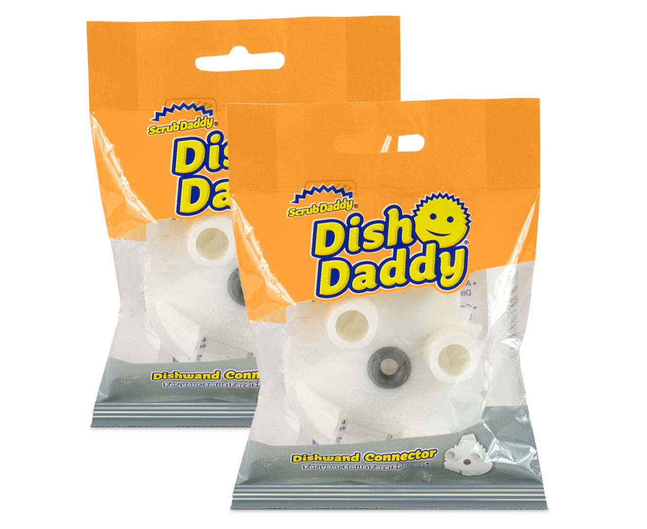 2 x Scrub Daddy Dish Daddy Dishwand Connector