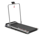 BLACK LORD Treadmill Electric Walking Pad Incline Black Foldable Silver w/ Smart Watch