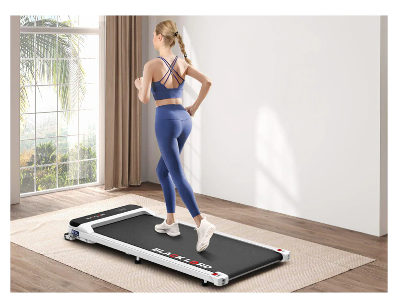 BLACK LORD Treadmill Electric Walking Pad Home Office Gym Fitness Incline MS2 White