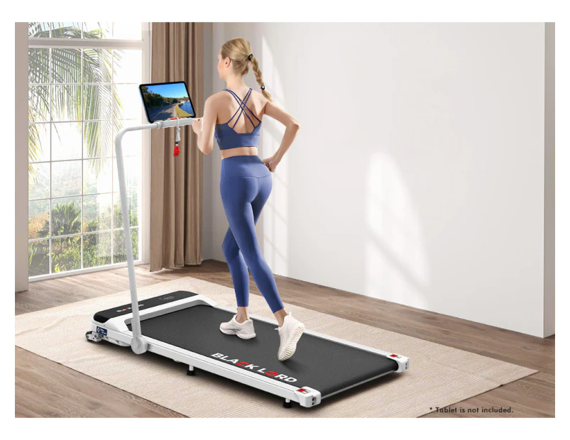 BLACK LORD Treadmill Electric Walking Pad Home Office Gym Fitness Incline MS2 White