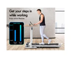 BLACK LORD Treadmill Electric Walking Pad Home Office Gym Fitness Incline MS2 White