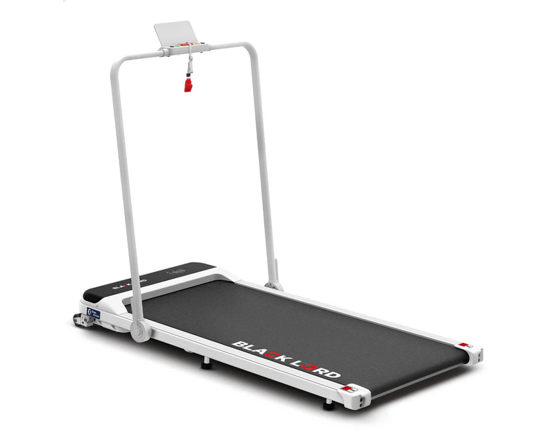 BLACK LORD Treadmill Electric Walking Pad Incline Foldable White w/ Smart Watch