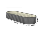 Livsip x3 Raised Garden Bed 240cmX80cmX56cm Kit Planter Oval Galvanised Steel