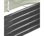 Livsip x2 Galvanised Raised Garden Bed Steel Instant Planter Oval 240X80X42CM