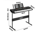 Mazam 61 Keys Piano Keyboard Electronic Keyboards With Stand Holder Microphone Beginner Kids Gift