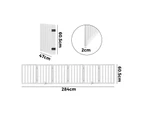 Alopet Wooden Pet Dog Fence 284x60.5cm 6 Panels Safety Stair Barrier Security Gate Door White