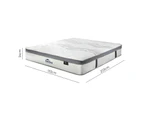 Bedra Queen Mattress Bed Euro Top Pocket Spring Ultra HD Foam 34cm 7 zone