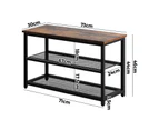 Oikiture Shoe Cabinet Bench Shoes Rack Shelf Storage 3-Tier Industrial Furniture