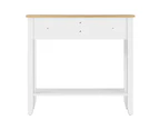 Oikiture Console Table Hallway Entry 2 Drawers Hall Side Display Shelf Desk