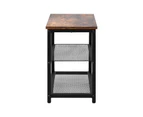 Oikiture Shoe Cabinet Bench Shoes Rack Shelf Storage 3-Tier Industrial Furniture