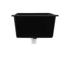 Welba Kitchen Sink 55x45cm Granite Stone Sink Laundry Basin Single Bowl Black