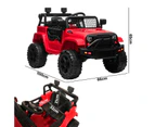 Mazam Ride On Car 12V Electric Jeep Toy Remote Cars Kids Gift MP3 LED lights Red