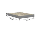 Oikiture Bed Frame Double Size Bed Base Platform Grey