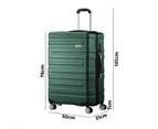 Mazam 28" Luggage Suitcase Trolley Set Travel TSA Lock Storage Hard Case Green