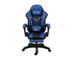 Oikiture Gaming Chair 7 RGB LED 8 Points Massage Racing Recliner Office Computer