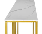 Oikiture Marble Dinning Table Console Table