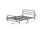 Oikiture Bed Frame Double Size Metal Frame