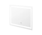 Welba 100x70cm LED Rectangle Bathroom Mirror Makeup Anti-fog Smart Wall Mounted Mirrors Light Decor 3 Colors Light Touch Switch IP65