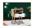Oikiture Bedside Table Drawers Side Tables Nightstand Trendy Furniture Cabinet