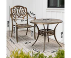 Livsip 5 Piece Outdoor Furniture Dining Set Patio Table Chairs Setting Cast Aluminum