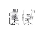 Oikiture Mesh Office Chair Executive Fabric Gaming Seat Racing Computer White