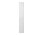 Oikiture Bathroom Cabinet Storage Laundry Tall Slim Toilet Floor  Cupboard White