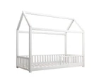 Oikiture Bed Frame Kids Wooden Single Timber House Frame Platform