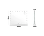 Oikiture 80x62cm Bluetooth Hollywood Makeup Mirrors with LED Light Vanity Mirror Standing Wall Mounted