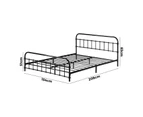 Oikiture Bed Frame Queen Size Metal Frame