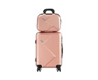 Mazam 2PCS Luggage Suitcase Trolley Set Travel TSA Lock Storage Hard Case Pink