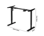 Oikiture Electric Standing Desk Frame Single Motor Black