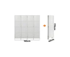 Oikiture 4 Panels Room Divider Screen Privacy Rattan Stand - White