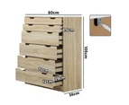 Oikiture 6 Chest of Drawers Tallboy - Natural