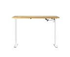 Oikiture 120CM Electric Standing Desk Single Motor Height Adjustable Sit Stand Table Top OAK