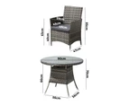 Livsip Outdoor Dining Set Table & Chairs 5PCS Patio Furniture Lounge Setting