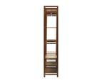 Oikiture Clothes Rack Open Wardrobe Garment Coat Hanging Rail Bamboo 13 Shelves