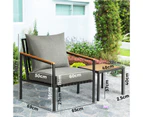 Livsip Outdoor Furniture Patio Lounge Chairs & Table Setting Set of 3