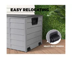 Livsip 290L Outdoor Storage Box Cabinet Container Garden Organiser Deck Tool Lockable