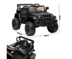 Mazam Ride On Car 12V Electric Jeep Remote Vehicle Kids Toy Cars Gift LED light Black