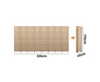 Oikiture 8 Panel Room Divider Wooden - Natural