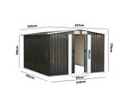 Livsip 2.57x2.05M Garden Shed Yardsaver Spacemaker - Zinc