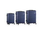 Mazam 3PCS Luggage Suitcase Trolley Set Travel TSA Lock Storage Hard Case Navy