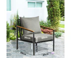 Livsip Outdoor Lounge Chairs Patio Furniture Garden Sofa with Cushions