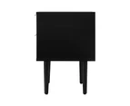 Oikiture Bedside Table Black