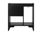 Oikiture Bedside Tables Side Table Nightstand Storage Drawer Shelf Bedroom Black