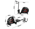 Finex Rowing Machine Rower Elastic Rope Resistance Exercise Home Gym Cardio