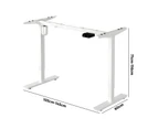 Oikiture Electric Standing Desk Frame Single Motor White