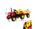 Mazam Ride On Tractor 12V Kids Electric Vehicle Toy Cars W/ Trailer Remote Red XL SIZE