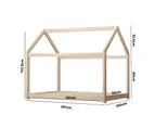 Oikiture Montessori Kids Bed Frame Wooden House Frame